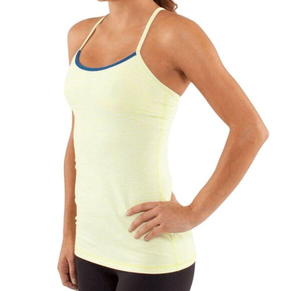 LULULEMON ATHLETICA Power Y Tank 'Luon Light Size 6 - Picture 1 of 5